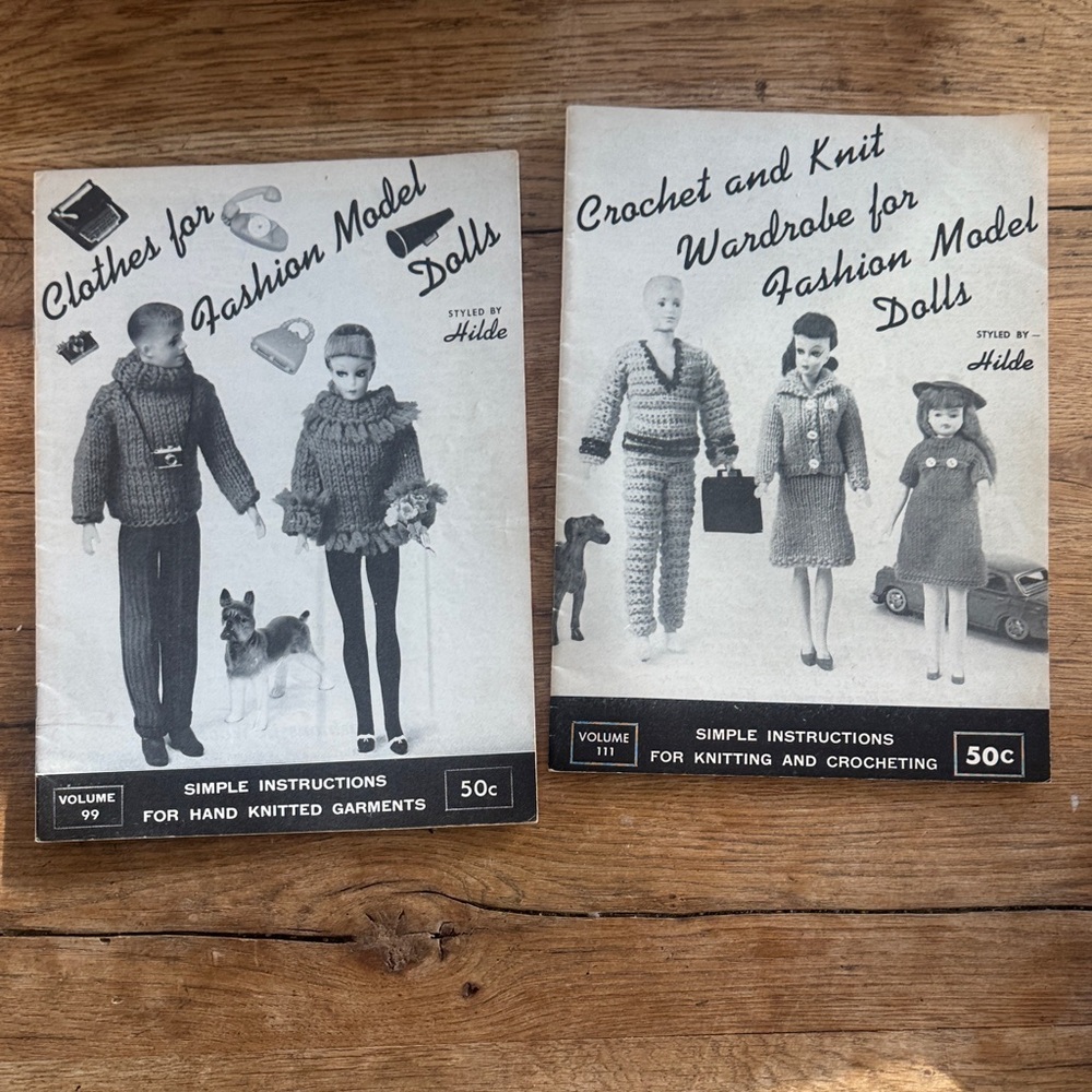 Vintage Instruction for Knitting and Crocheting Clothes Making Dolls